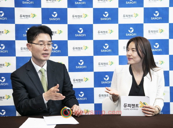▲ Sanofi held an online press conference on the 3rd to commemorate the expansion of Dupixent’s asthma indication. Mr. Kim (respiratory allergic professor of Hanyang University Hospital) and Ms. Cho (director of Sanofi)