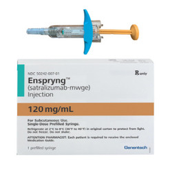 ▲ 엔스프링은 항-아쿠아포린-4 항체 양성 시신경척수염 스펙트럼장애 환자를 위한 최초의 FDA 승인 피하주사용 치료제로, 4주마다 자가투여할 수 있다.