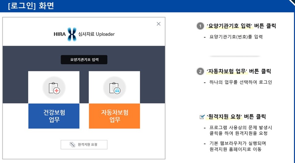 ▲ 심사자료 Uploader 초기화면.