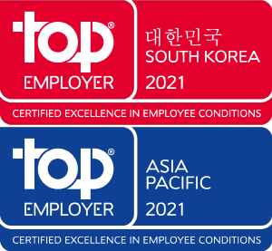 ▲ 한국아스트라제네카가 글로벌 인사 평가 기관인 우수고용협회(Top Employers Institute)가 발표한 ‘2021 최우수 고용 기업(Top Employer 2021)’에 2년 연속 선정됐다.