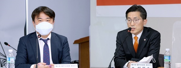 ▲ 임현택 후보(왼쪽)와 이필수 후보.
