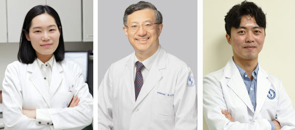 ▲ (좌측부터) 안미선 교수, 최진혁 교수, 김태환 임상강사