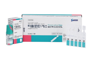▲ 한국산텐제약은 개방각 녹내장ㆍ고안압증 치료제인 타플로탄(성분명: 타플루프로스트)을 프로스타글란딘 제제(Prostaglandin analog, 이하 PGA)과 비교한 LOTUS 연구에서 장기 안압 하강 및 녹내장 진행 억제 효과를 확인했다고 밝혔다.