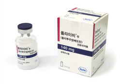 ▲ 로슈의 ADC 약물 폴라이비와 표준요법 병용요법은 림프종 1차 치료에서 단독 표준요법보다 무진행 생존기간을 개선시킨 것으로 확인됐다.