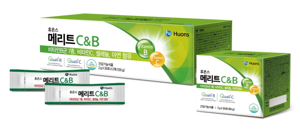 ▲ 휴온스는 비타민C에 비타민B군 7종, 셀레늄, 아연을 복합 배합한 비타민제 ‘메리트C&B’를 출시한다고 23일 밝혔다.