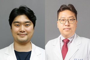 ▲ 장명진 간호사(좌)와 유병철 교수