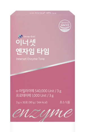 ▲ 휴온스푸디언스는 소화를 돕는 곡물발효효소식품 ‘이너셋 엔자임 타임’을 출시했다고 밝혔다.