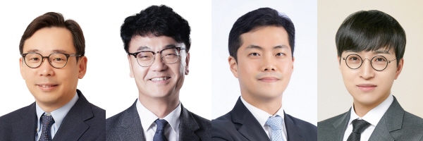 ▲ (좌측부터) 신의철 교수, 이정민 교수, 김성연 교수, 서종현 교수.