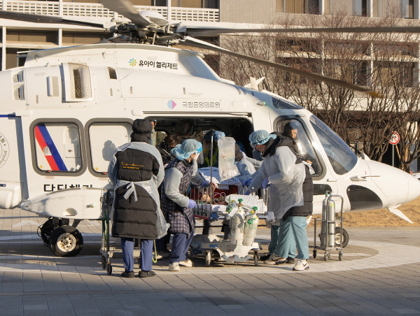 ▲ 아주대병원이 2022년부터 닥터헬기(응급의료 전용헬기) 운영 체계를 개편하고, 본격적인 운영에 들어갔다.