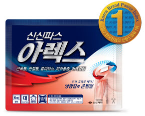 ▲ 신신제약의 신신파스 아렉스가 2022년 ‘한국산업의 브랜드파워(K-BPI)’ 소염진통제 부문 1위를 차지하면서 다시 한번 국민 파스로 인정 받았다. 