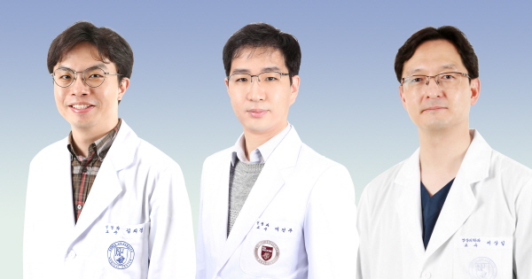 ▲ (좌측부터)김치경 교수, 이건주 교수, 서상일 교수