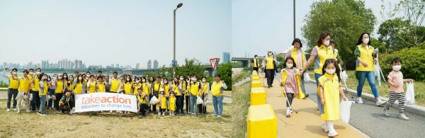 ▲ 노보 노디스크제약은 글로벌 본사의 친환경 캠페인 ‘Circular for Zero’와 사회공헌활동 ‘Take Action’을 접목한 2022년 첫 행사 ‘Take Action: Plogging’을 지난 20일 성료했다고 밝혔다.