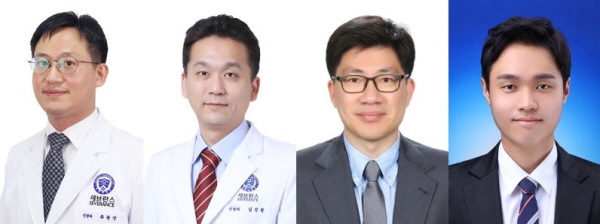 ▲ (좌측부터) 유준상 교수, 김진권 교수, 강상욱 교수, 박주영 연구원