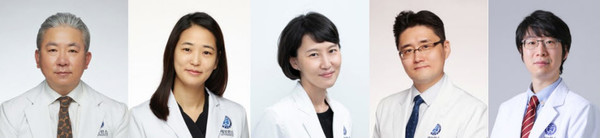▲ (좌측부터)고윤우 교수, 김다희 교수, 김혜련 교수, 홍민희 교수, 김창곤 교수
