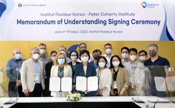 ▲ 한국파스퇴르연구소는 지난 2일과 3일 양일에 거쳐 호주의 피터 도허티 감염ㆍ면역 연구소와 글로벌 감염병 대비대응 역량 강화를 위한 전략을 논의하고 공동연구 과제 등 구체적인 협력 방안을 도출했다고 밝혔다.