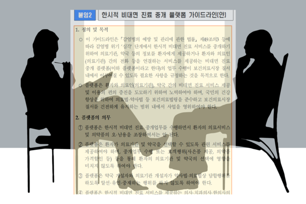 ▲ 복지부의 비대면 진료 플랫폼 가이드라인(안)이 공개됐지만, 의약계는 허점이 많다고 비판했다.