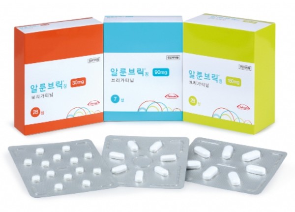 ▲ ALK 양성 비소세포폐암 치료제 알룬브릭(성분명 브리가티닙, 다케다)이 알레센자(성분명 알렉티닙, 로슈) 후속 치료에서도 유효성을 확인했다.