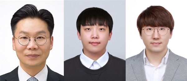 ▲ (좌측부터) 조일주 교수, 신효근 박사후연구원, 윤유상 박사후연구원
