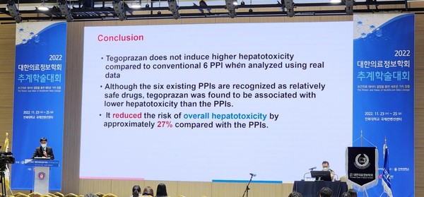 ▲ HK이노엔의 P-CAB계열 위식도역류질환 신약 '케이캡'과 PPI계열 제품들의 간 독성 위험을 비교한 연구결과가 공개됐다.