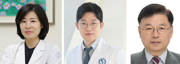 ▲ (좌측부터) 강희영 교수, 김진철 임상강사, 김동석 원장