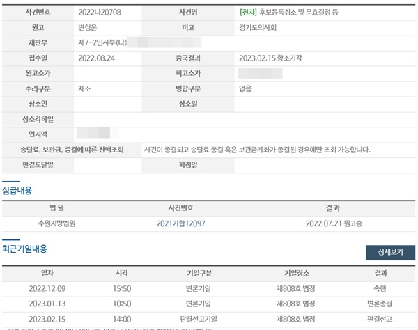 ▲ 수원고등법원은 최근 변성윤 후보(평택시의사회 회장)가 경기도의사회를 상대로 제기한 후보 등록 취소 및 무효결정 등에 대한 소송에서 피고의 항소를 기각, 원고 승소 판결을 내린 원심을 유지했다.