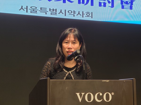 ▲ ▲ 타이베이약사회 장문정 이사장은 서울시약의 환대에 감사의 뜻을 전했다.