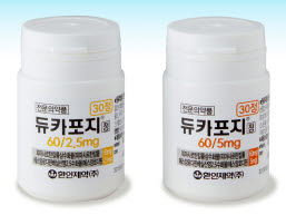 ▲ 환인제약은 지난 1일, 본태성 고혈압 치료제 '듀카포지정 60/2.5mg, 60/5mg'을 발매했다고 밝혔다.