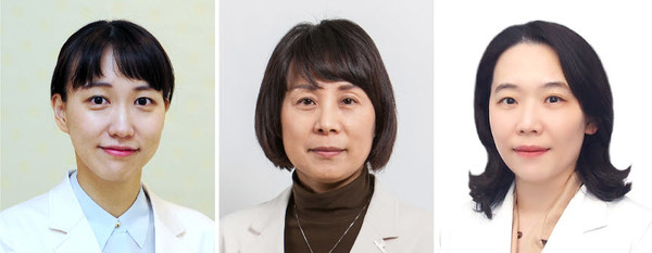 ▲ (좌측부터)백지현 교수, 정유숙 교수, 오윤혜 교수