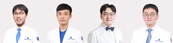 ▲ (좌측부터) 홍부휘 교수, 오차현 교수, 강민웅 교수, 정유영 교수