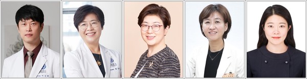 ▲ (좌측부타)이승태 교수, 라선영 교수,  정경해 교수, 박연희 교수, 박보영 교수