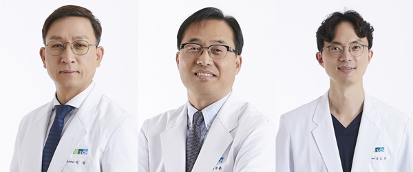 ▲ (좌측부터)전섭 교수, 백무준 교수, 길효욱 교수.