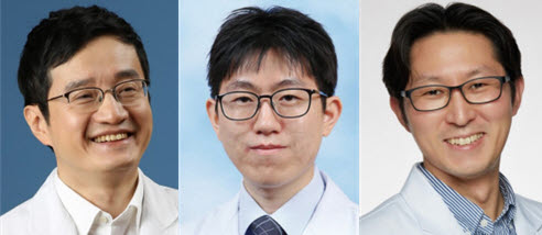▲ (왼쪽부터) 손주혁 교수, 김민환 교수, 김건민 교수