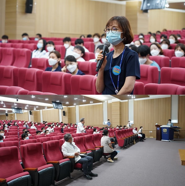 ▲ 가톨릭대학교 인천성모병원이 ‘연명의료계획서가 있으나 가족이 연명의료 중단을 반대하는 임종과정 환자’를 주제로 ‘제3회 의료윤리집담회(Ethics Grand Round, EGR)’를 개최했다.