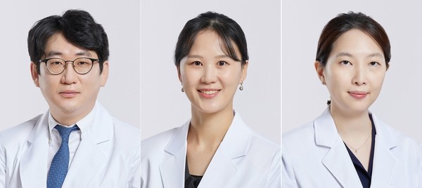 ▲ (왼쪽부터) 황제형 교수, 강민지 교수, 이지혜 교수