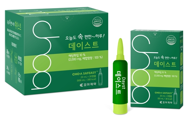 ▲ 조아제약이 위부 불쾌감 해소와 소화불량 개선을 돕는 소화 보조 음료 '데이스트'를 출시했다