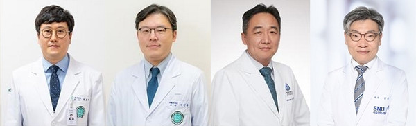 ▲ (왼쪽부터) 전호수 교수, 이민종 교수, 김승업 교수, 김윤준 교수