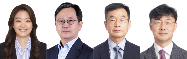 ▲ (왼쪽부터) 김은하 교수, 함병주 교수, 유영도 교수, 오준서 교수