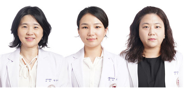 ▲ (왼쪽부터) 박성미 교수, 김소리 교수, 김미나 교수