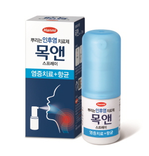 ▲ 한미약품은 2015년 첫 출시된 인후염 치료 일반의약품 ‘목앤스프레이’의 누적 판매량이 올해 1월 중순 기준 391만개를 돌파했다고 19일 밝혔다.