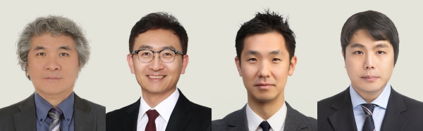 ▲ (왼쪽부터) 이창준 연구소장, 김원영 교수, 정인경 교수, 오탁규 교수