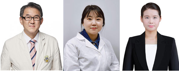 ▲ (왼쪽부터)김완욱 교수, 이미령 박사, 김유미 박사