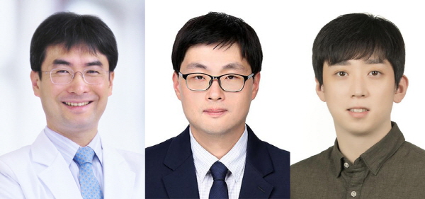 ▲ (왼쪽부터) 박상민 교수, 김규웅 책임연구원, 정석송 조교수