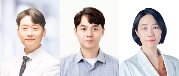 ▲ (왼쪽부터) 김영곤 교수, 김이삭 연구원, 공성혜 교수