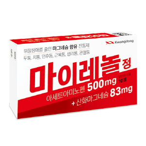 ▲ 광동제약이 진통ㆍ해열에 효능효과가 있는 ‘마이레놀정’을 출시했다