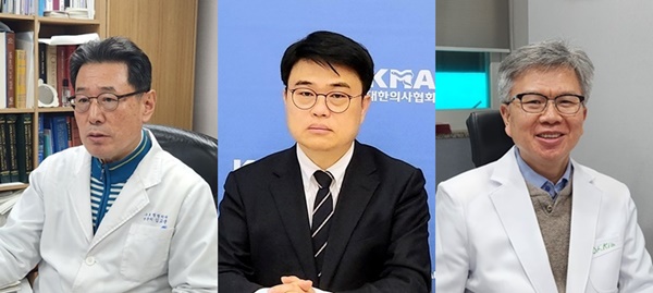 ▲ (왼쪽부터) 김교웅 의장, 임현택 회장, 김택우 회장.