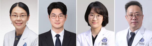 ▲ (왼쪽부터) 김송이 교수, 이찬호 강사, 곽세현 교수, 배수한 교수
