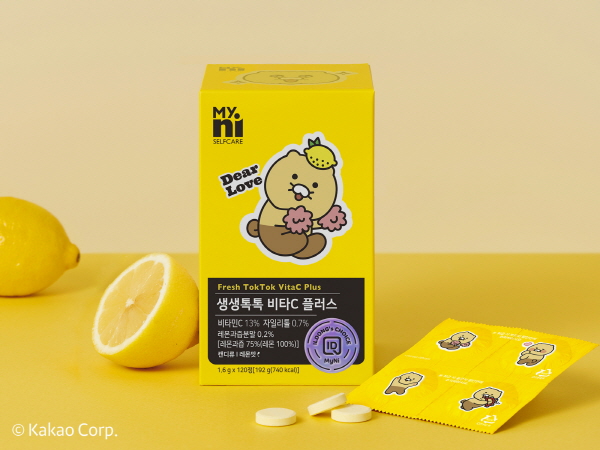 ▲ 일동제약이 츄어블 비타민 ‘마이니 생생톡톡 비타C’를 리뉴얼해 새롭게 출시했다