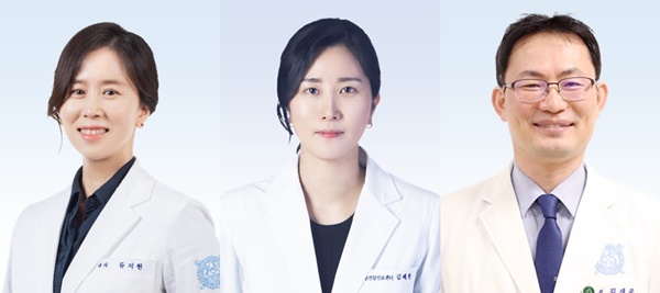 ▲ (왼쪽부터) 류지원 교수, 김혜원 교수, 김세중 교수.