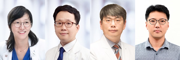 ▲ (왼쪽부터)채종희 교수, 문장섭 교수, 이승복 교수, 최정민 교수.