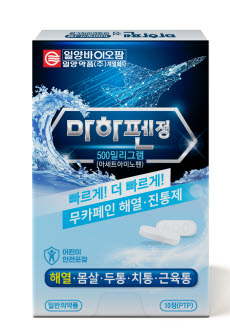 ▲ 일양바이오팜이 아세트아미노펜500mg 단일성분의 무카페인 해열ㆍ진통제 ‘마하펜정500mg’을 출시했다.